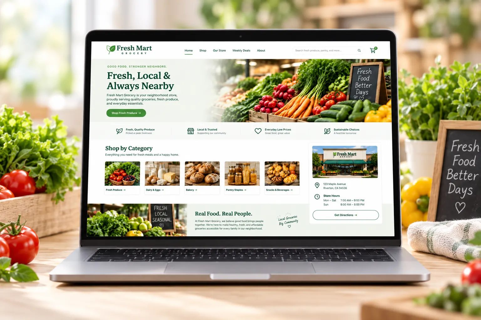 Fresh Mart Grocery website design