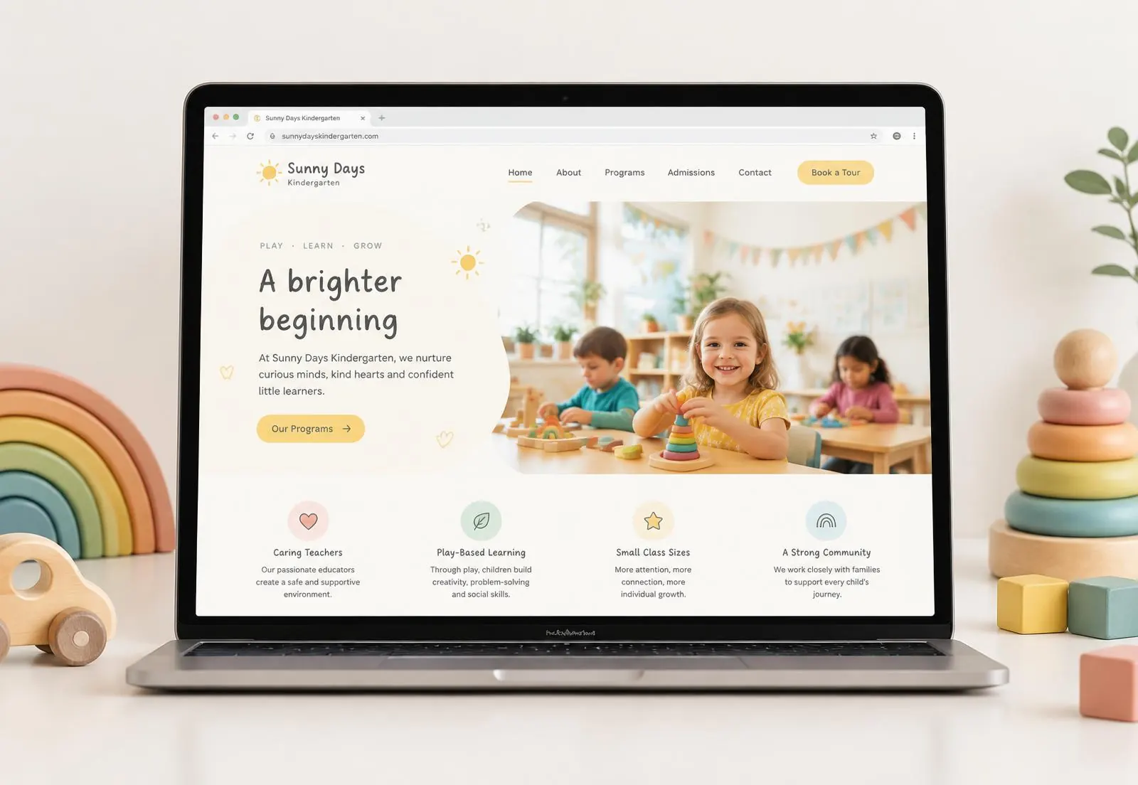 Little Oaks Kindergarten website design