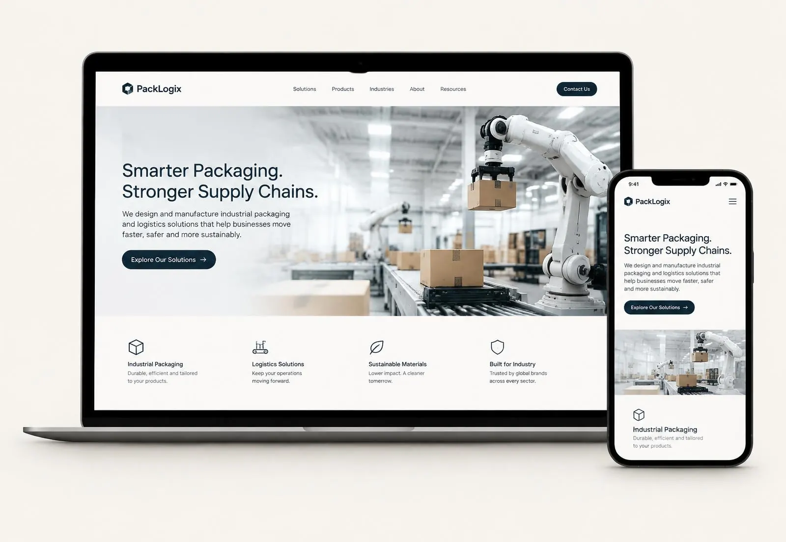 Vektor Manufacturing website design